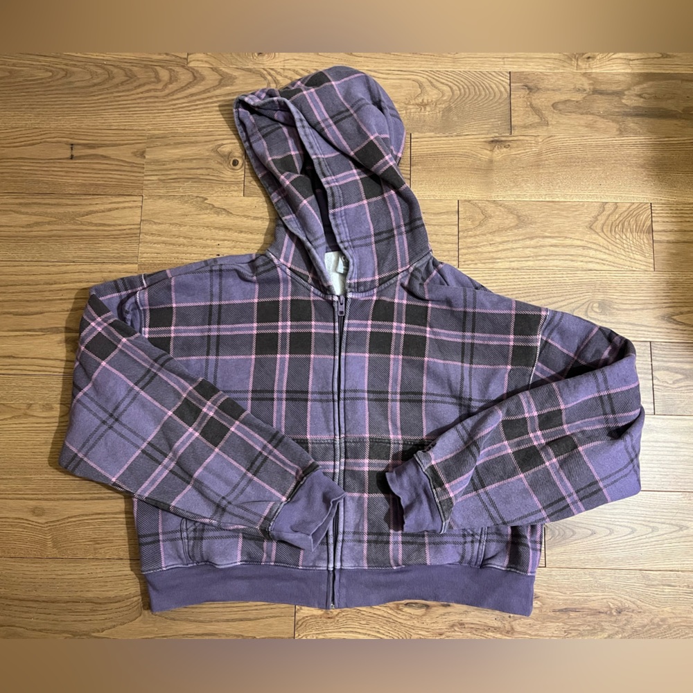 TNA Cozy Fleece Boyfriend Zip-up Hoodie Large